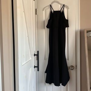 Black midi cocktail dress